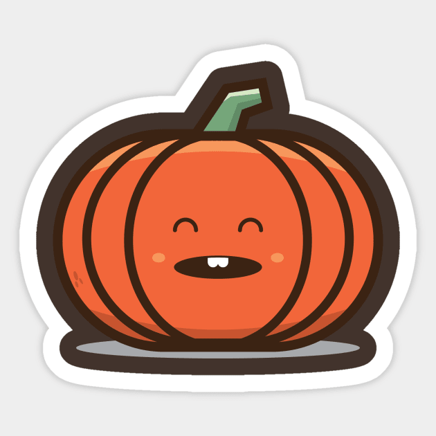 Kawaii Halloween Pumpkin Sticker by HolidayShirts